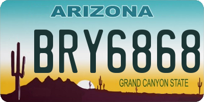 AZ license plate BRY6868