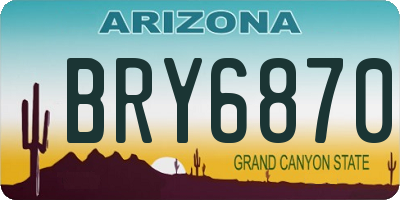 AZ license plate BRY6870