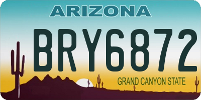 AZ license plate BRY6872