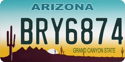 AZ license plate BRY6874