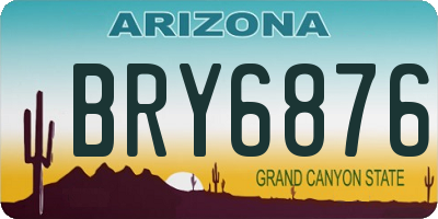 AZ license plate BRY6876