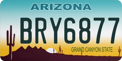 AZ license plate BRY6877