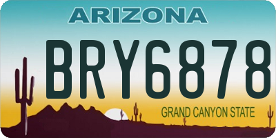 AZ license plate BRY6878