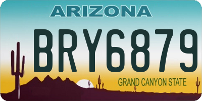 AZ license plate BRY6879