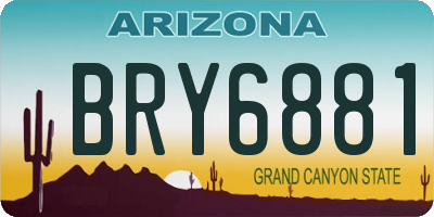 AZ license plate BRY6881