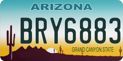 AZ license plate BRY6883