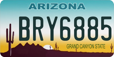AZ license plate BRY6885