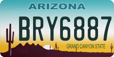 AZ license plate BRY6887