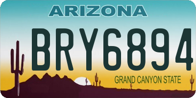 AZ license plate BRY6894