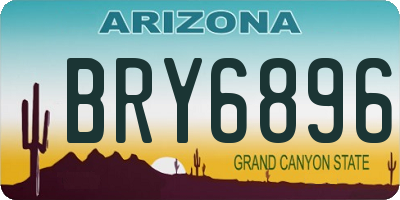 AZ license plate BRY6896