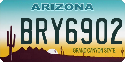 AZ license plate BRY6902