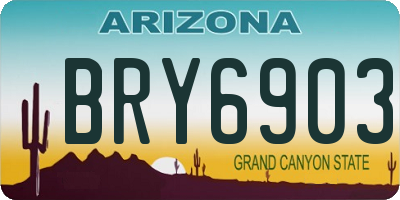 AZ license plate BRY6903
