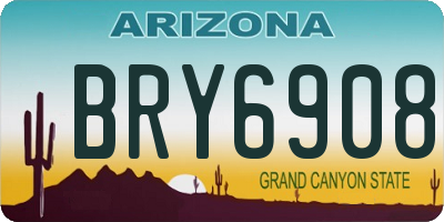 AZ license plate BRY6908