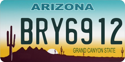AZ license plate BRY6912