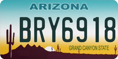 AZ license plate BRY6918