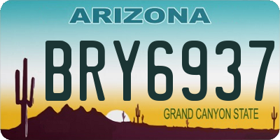 AZ license plate BRY6937