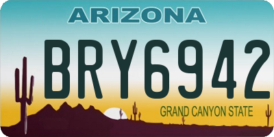 AZ license plate BRY6942