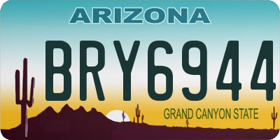 AZ license plate BRY6944
