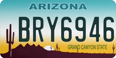 AZ license plate BRY6946