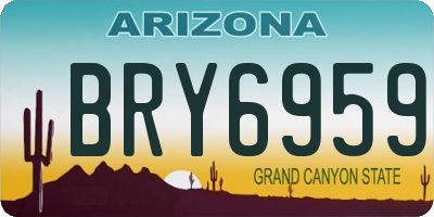 AZ license plate BRY6959
