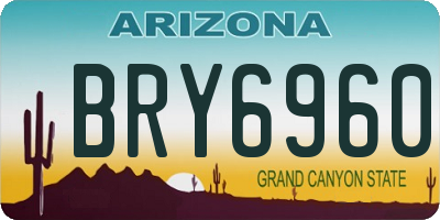 AZ license plate BRY6960