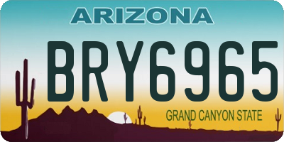 AZ license plate BRY6965
