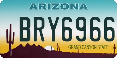 AZ license plate BRY6966