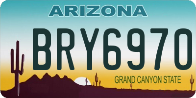 AZ license plate BRY6970