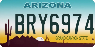 AZ license plate BRY6974