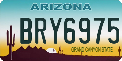 AZ license plate BRY6975