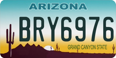 AZ license plate BRY6976