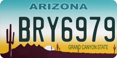 AZ license plate BRY6979