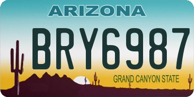 AZ license plate BRY6987