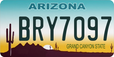AZ license plate BRY7097