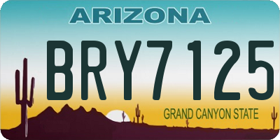 AZ license plate BRY7125