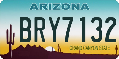 AZ license plate BRY7132