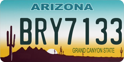 AZ license plate BRY7133