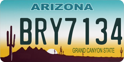 AZ license plate BRY7134