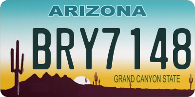 AZ license plate BRY7148