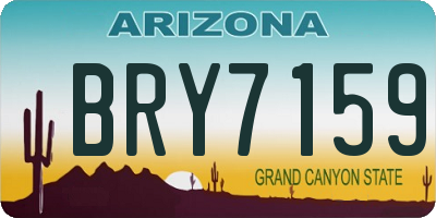 AZ license plate BRY7159