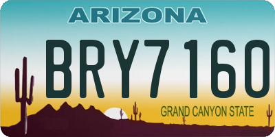 AZ license plate BRY7160