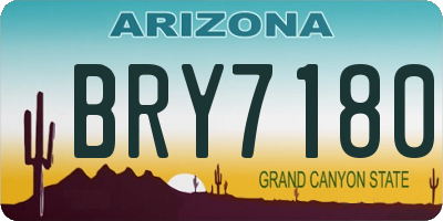 AZ license plate BRY7180