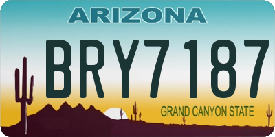 AZ license plate BRY7187