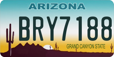 AZ license plate BRY7188