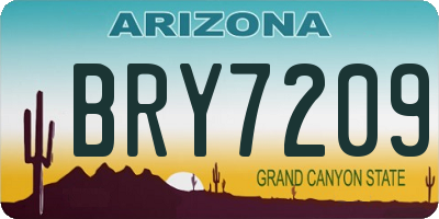 AZ license plate BRY7209