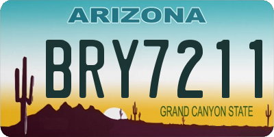 AZ license plate BRY7211