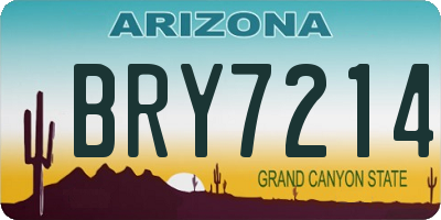 AZ license plate BRY7214