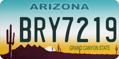 AZ license plate BRY7219