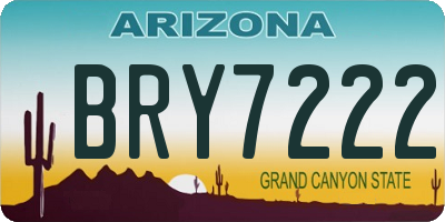 AZ license plate BRY7222