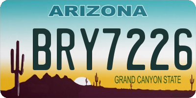 AZ license plate BRY7226